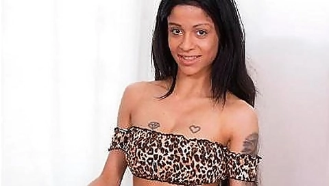 Sandra Soul - Cute Girl Strips And Fucks With A Sextoy On The Floor